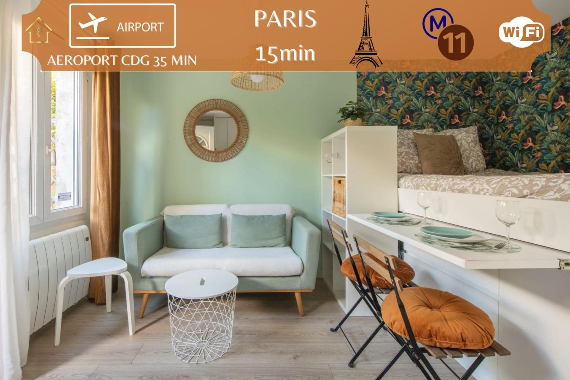 Benfleet 2 Cocooning Studio Proche Paris Romainville Exterior photo